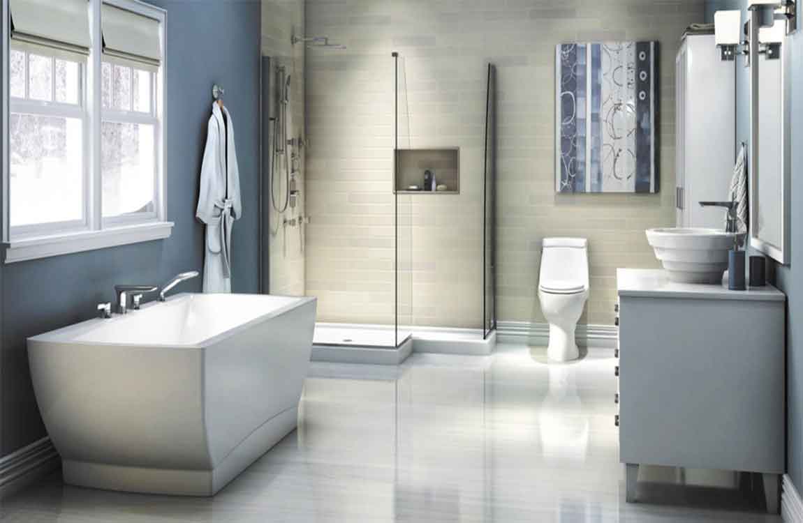 bathroom with bathtub size